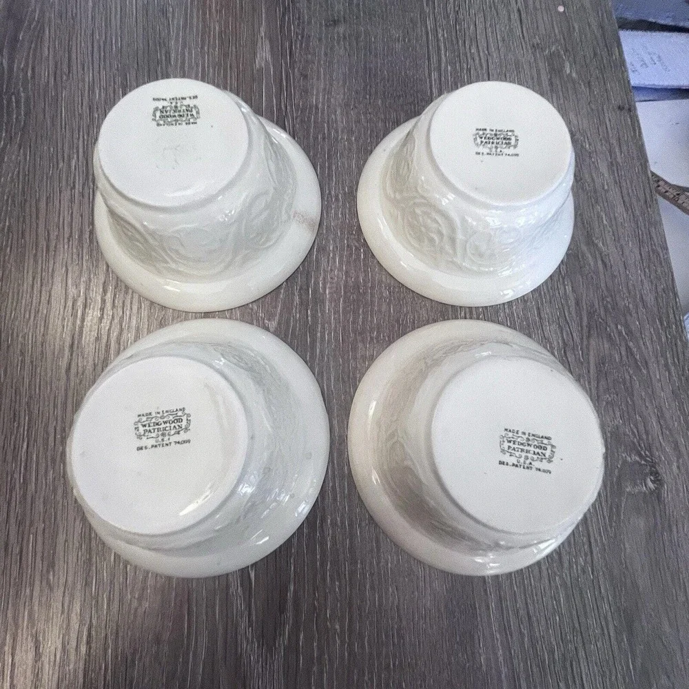 Wedgwood‎ Patrician Ramekins (4) Each With Some Chips And Or Staining